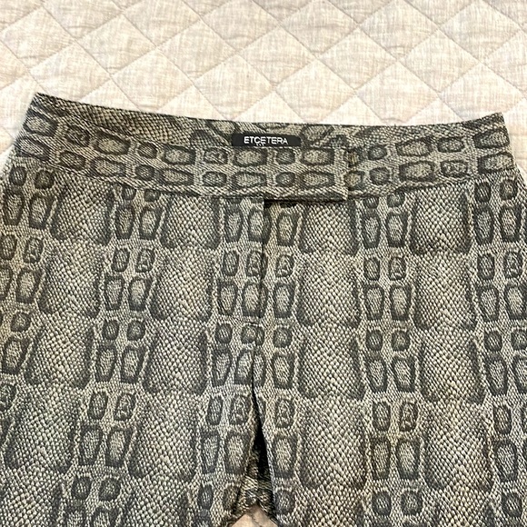 Etcetera Python Stretch Pants - Picture 1 of 8